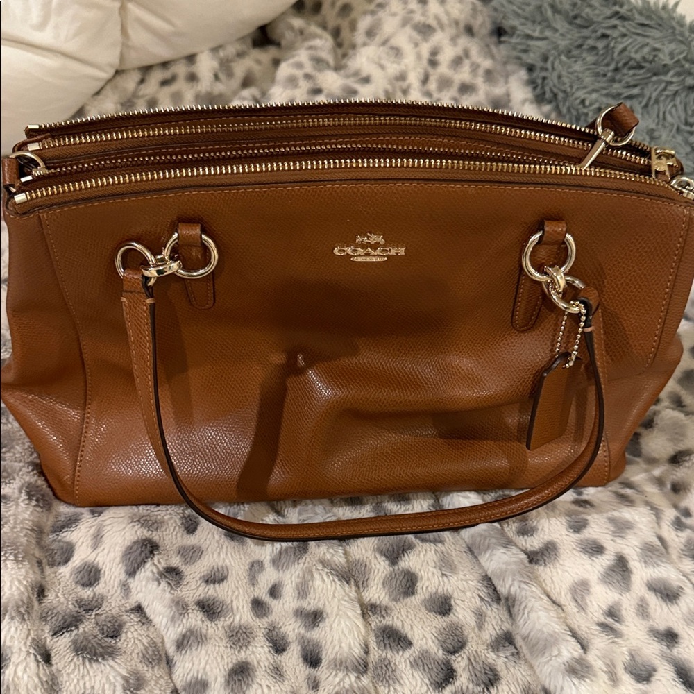 Coach Tan Leather Shoulder Bag